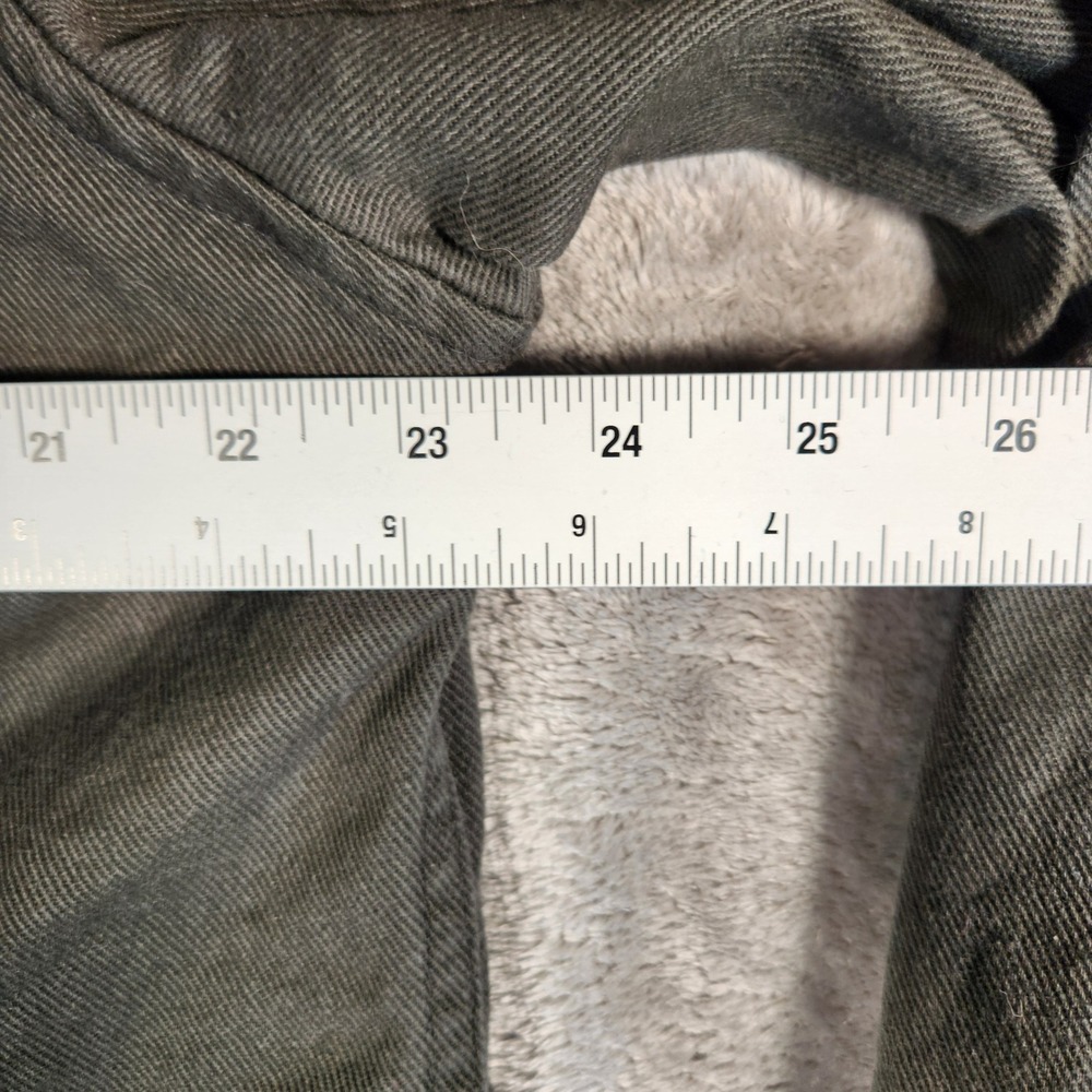 Mutual Weave Button Down Shirt Mens Large Olive Green Twill Long Sleeve - Picture 2 of 9